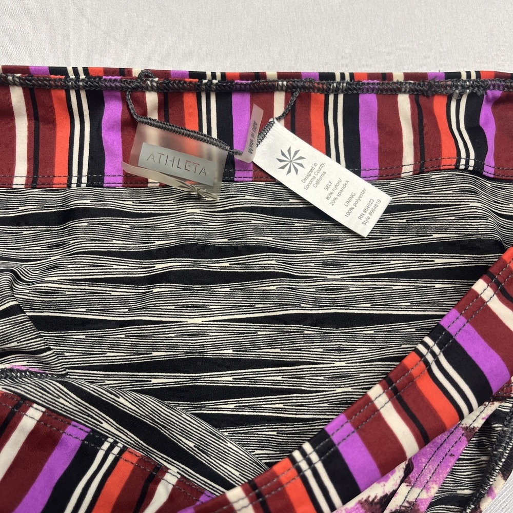 Athleta Ariel Tiki Bikini Bottoms Nylon Blend Geometric Women's Small - Picture 4 of 5